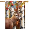 Forest Deer Fall House Flag Autumn Leaves 28" x 40" Briarwood Lane - 2 of 4