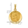 Black Bow Jewelry 14k Yellow Gold Hollow St. Anne Medal Pendant - 4 of 4
