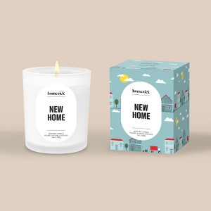 13.75oz Glass Jar Jasmine Cedarwood "New Home" Candle - Homesick Candles, Soy Wax Blend, 60-80hr Burn Time - 1 of 4
