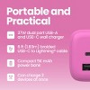 GEMS USB-C to Lightning Charging Gift Set with 5000MmAh Power Bank, Cable, and Wall Charger - Soft Pink - 4 of 4