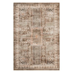 Washable Rug Vintage Area Rug Non Slip Non Shedding Rugs Medallion Distressed Low Pile Rug Oriental Accent Throw Carpet for Living Room Bedroom - 1 of 4