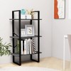 vidaXL Gray Storage Shelf 23.6"x11.8"x41.3", Engineered Wood and Metal, Multi-use Design, Ideal for Home or Professional Use, Assembly Required - 3 of 4