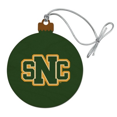 St. Norbert College Primary Logo Wood Christmas Tree Holiday Ornament