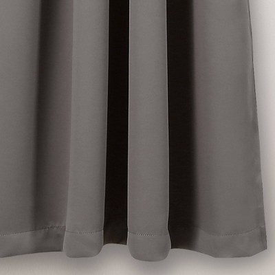 Extra Long Dark Gray Insulated Blackout Grommet Curtain Panels