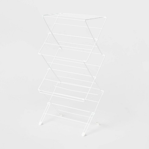 Folding Steel Drying Rack White Brightroom