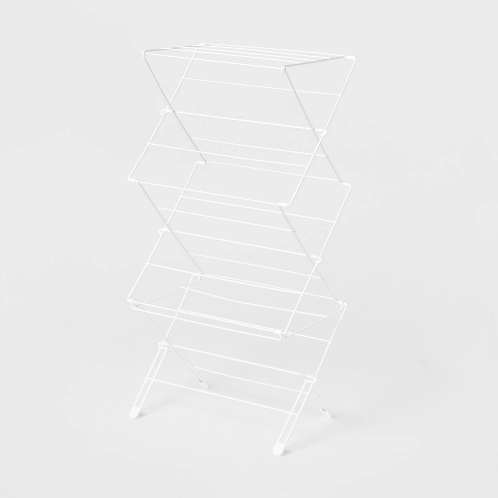 Folding Steel Drying Rack White - Brightroom