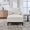 CAVINAS Farmhouse Upholstered Accent Armchair with Ottoman&Reversible Lid Coffee Table,Luxury Boucle Lounge Chair for Living Room&Bedroom - 2 of 4