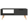 vidaXL Coffee Table Grey Engineered wood, MDF 39.4 x 19.5 x 16.9 in - 3 of 4