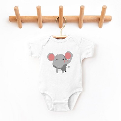 The Juniper Shop Elephant Colorful Baby Bodysuit