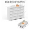 NicBex Bedroom Dresser with 6/8 Drawers,Double Chest of Drawers with Metal Pulls for Kids Room,Living Room,Entry and Hallway - 3 of 4