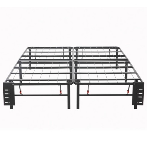 Atlas 2pk Heavy Duty 14 Metal Platform, Queen Size Metal Bed Frame With Brackets For Headboard And Footboard
