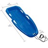 Gracious Living H2O! Raptor Boggan, Plastic Snow Sled for Kids & Adults (2 Pack) - 3 of 4