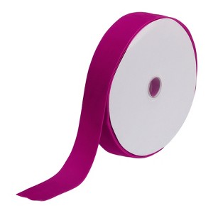 Unique Bargains Soft Single Face Spool Silky Velvet Ribbon for Bouquets DIY Crafts - 1 of 3