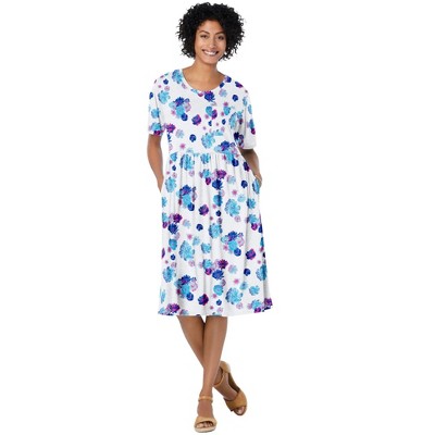 Woman Within Plus Size Empire Waist Tee Dress