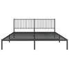 vidaXL 76"x79.9" Metal Bed Frame with Headboard, Powder-Coated Steel Black Bed Base, Robust Double Bed with Under Bed Storage Space - 4 of 4