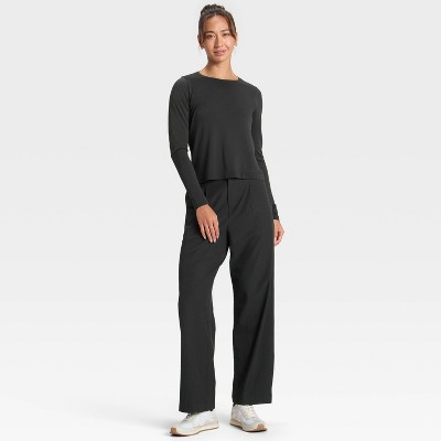 Women's Active Light Woven High-Rise Trouser Pants - All In Motion