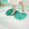 TOWN & COUNTRY PLAY In The Tropics Monstera Leaves Shaped Bath Mat, Absorbent Tufted Floor Mat, Machine Washable, Green, 20.4"x30.9" - 4 of 4