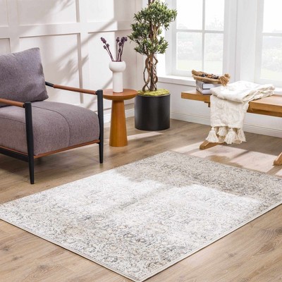Parkerfield Black and Beige Medium Pile Rectangular Area Rug