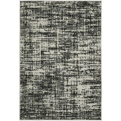 Oriental Weavers Torrey 531W1 Black/ Light Grey Indoor/Outdoor Area Rug - 1'10" x 7'3"