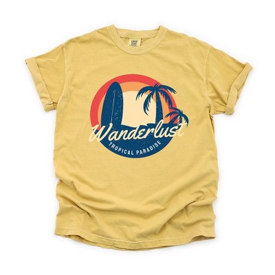 Simply Sage Market Women's Wanderlust Tropical Paradise Short Sleeve Garment Dyed Tee