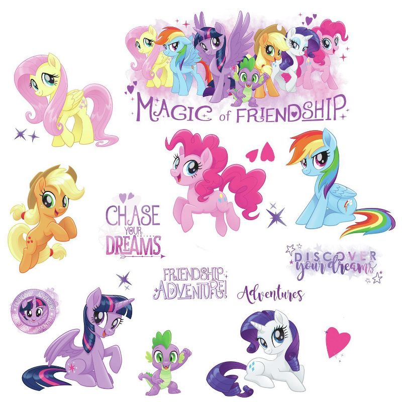 RoomMates My Little Pony The Movie Peel and Stick Kids&#39; Wall Decal 4 Sheets, 1 of 8