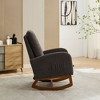 NicBex Rocking Chair with High Back Glider Rocking Chair with Retractable Footrest Armchair with Side Pocket for Bedroom, Living Room - 3 of 4