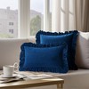 REGALWOVEN Scalloped Trim Outdoor Throw Pillow Covers for Sofa Living Room Home Decor 1 Pc - 2 of 4