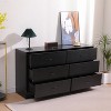 SUGIFT 6 Drawer Dresser for Bedroom, Modern Wood Chest of Drawers - 4 of 4