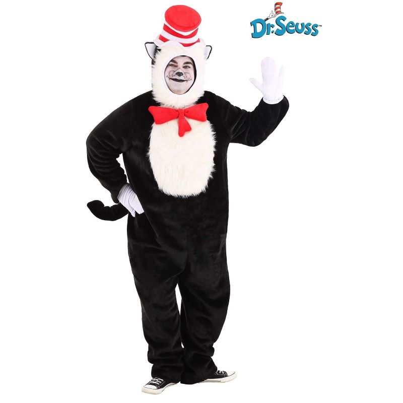 HalloweenCostumes.com Dr. Seuss The Cat in the Hat Premium Costume Adult Plus., 4 of 9