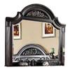 Royal Hampton Dresser Mirror, 49 Inch Carved Floral Walnut Brown Solid Wood - 3 of 4