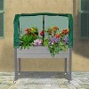 CedarCraft Self-Watering Spruce Planter Rectangular Outdoor Garden Bed Includes Greenhouse & Bug Cover Gray 21"x47"x32": Elevated - 2 of 4