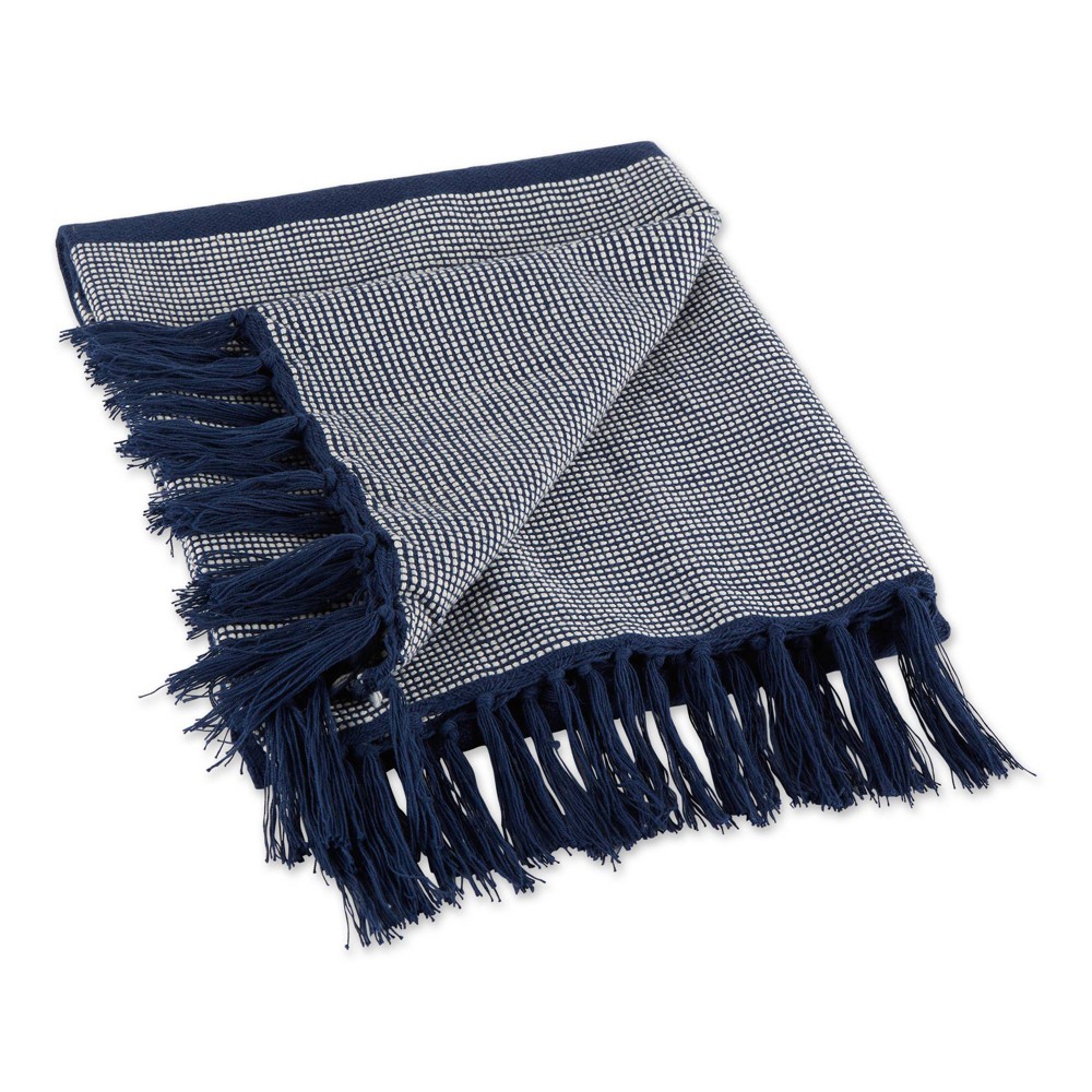 50"x60" Urban Cityscape Border Throw Blanket Navy - Design Imports