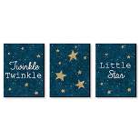 Big Dot of Happiness Twinkle Twinkle Little Star - Baby Boy Nursery Wall Art & Kids Room Decorations - Gift Ideas - 7.5 x 10 inches - Set of 3 Prints