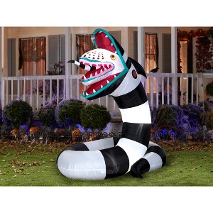 Gemmy 6 Foot Beetlejuice Sandworm Light Up Halloween Inflatable Lawn Decoration - 1 of 2