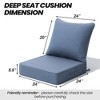 Crestlive Products 24 x 24 inch Sunbrella Outdoor Deep Seat Cushion Water-Repellent & Fade-Resistant Patio Chair Cushion - 2 of 4