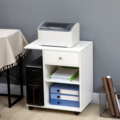 NicBex Mobile File Cabinet Storage Cabinet Organizer with Drawer and Cabinet, Printer Stand with Castors for Home, Office