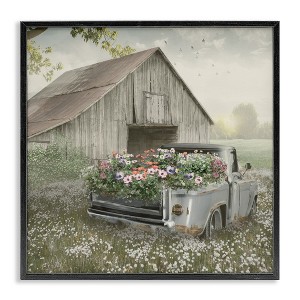 Stupell Industries Gathering Fragrance Flower Truck Framed Giclee Art - 1 of 4