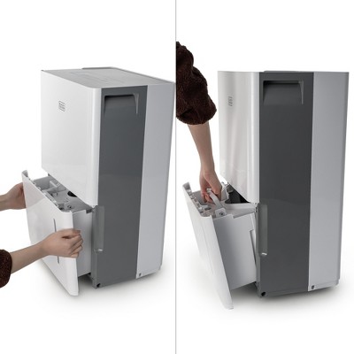 BLACK+DECKER 50 Pint White and Gray Portable Dehumidifier with Humidistat