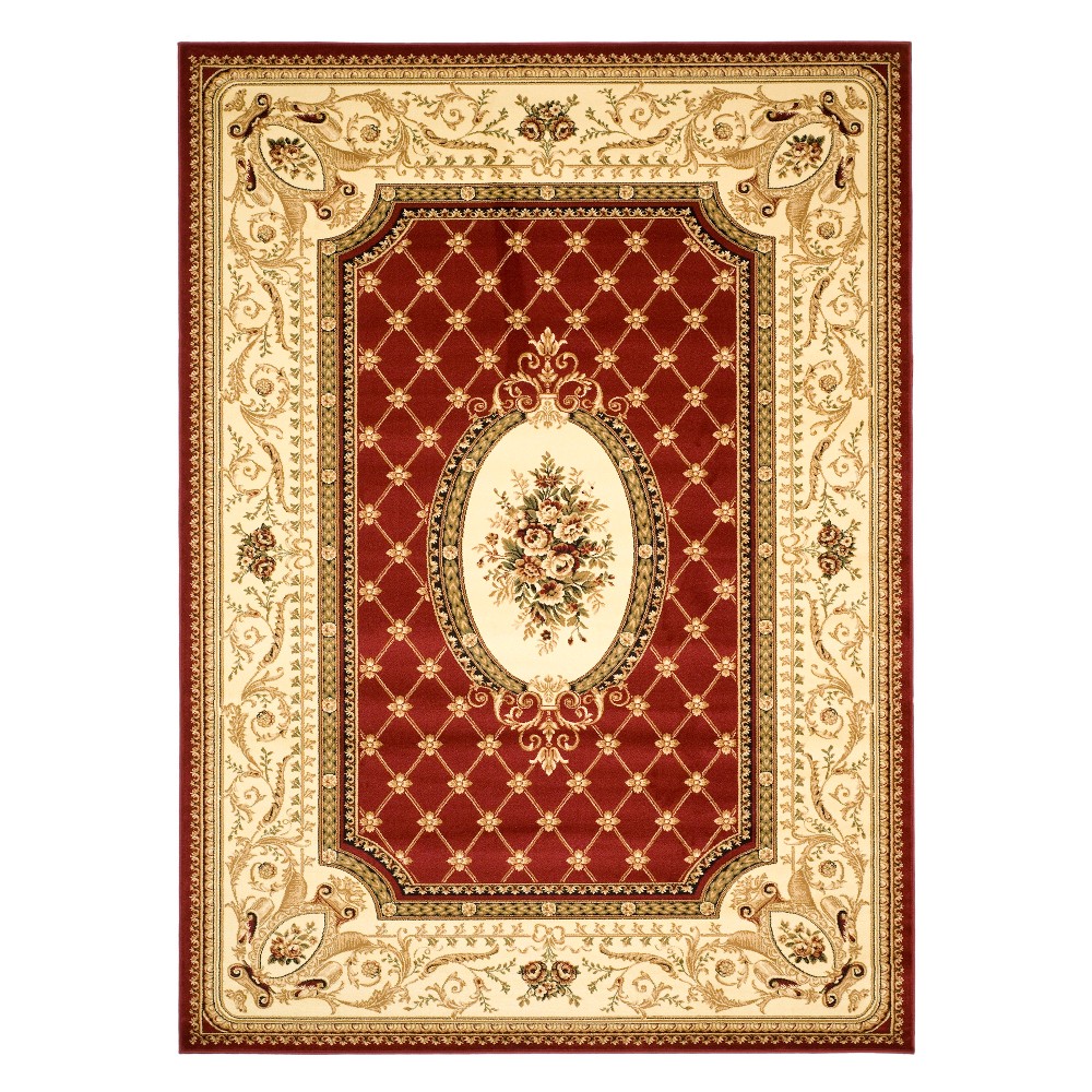 5'3inx7'6in Kimberley Medallion Loomed Rug Red/Ivory - Safavieh