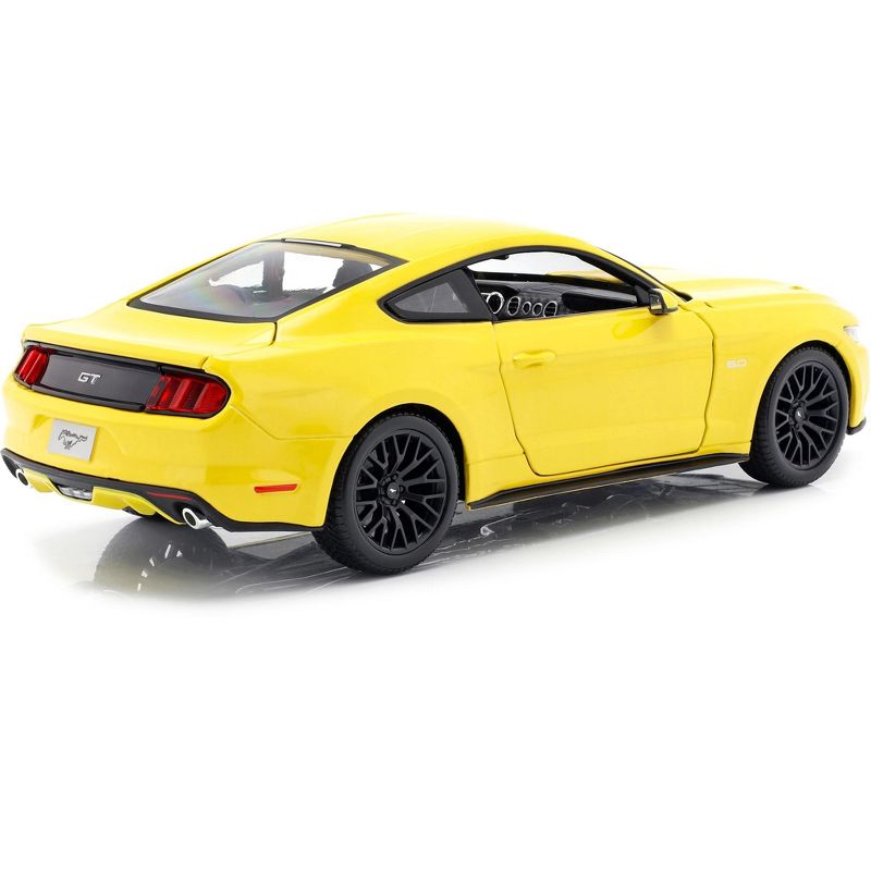 2015 Ford Mustang GT 5.0 Yellow 1/18 Diecast Model Car by Maisto, 5 of 6
