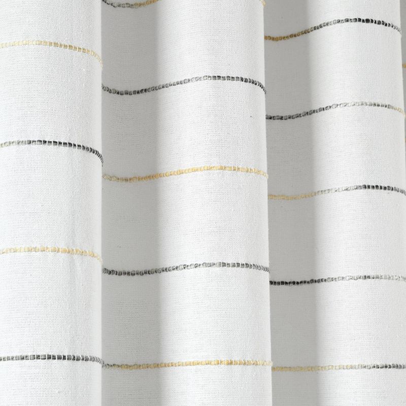 Set of 2 Ombre Striped Yarn Dyed Cotton Window Curtain Panels - Lush Décor, 4 of 10