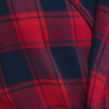 red and navy plaid