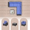 6-Piece PE Rattan Patio Sectional Set – Modular Outdoor Sofa, Coffee Table & Thick Cushions, Weatherproof for Poolside, Backyard - 3 of 4