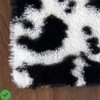 Black White Shag Kids Rug 2x6 Modern Tie-Dyed Shag Area Rug Ultra Soft Indoor Fuzzy Floor Carpet Fluffy Plush Rugs - 4 of 4