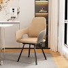 2PCS 360 Swivel Upholstered Accent Chairs Microfiber Leather Dining Room Chairs with Armrest for Kitchens, Reception Room Side Chairs - 4 of 4