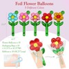 Wrapables Aluminum Foil Flower Balloons for Mother's Day, Valentine's Day, Easter, Birthday Parties (Set of 10) - 2 of 4