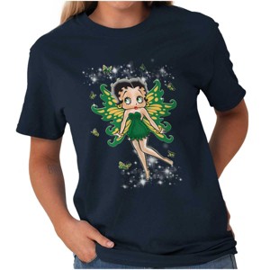 Betty Boop Mystical Fairy Wings Womens Graphic T Shirt Tees Brisco Brands - 1 of 1