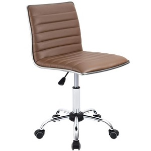 LACOO Faux Leather Mid Back Task Chair Swivel Office Desk Chair - 1 of 4