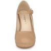 Allegra K Women's Round Toe Platform Ankle Strap Chunky Heel Pumps - 2 of 4