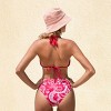 Women's Vibrant Paisley Print Self-Tie Mid Rise Front Charm Bikini Set - Cupshe - 4 of 4